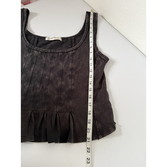 Free People We The Free Roller Tank Top Size Large in  Acid Wash‎ Black NWOT - Picture 8 of 9